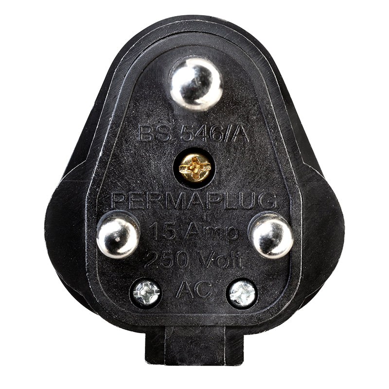 Masterplug Heavy Duty Round Pin Plug 15A