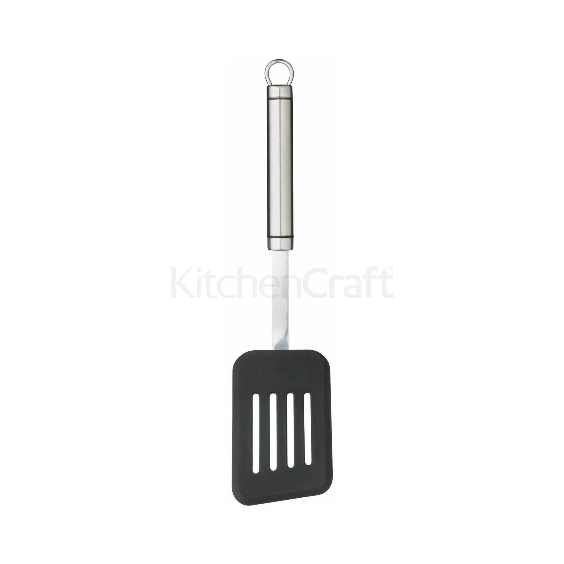 KitchenCraft Oval Handled Stainless Steel Non-Stick Slotted Turner