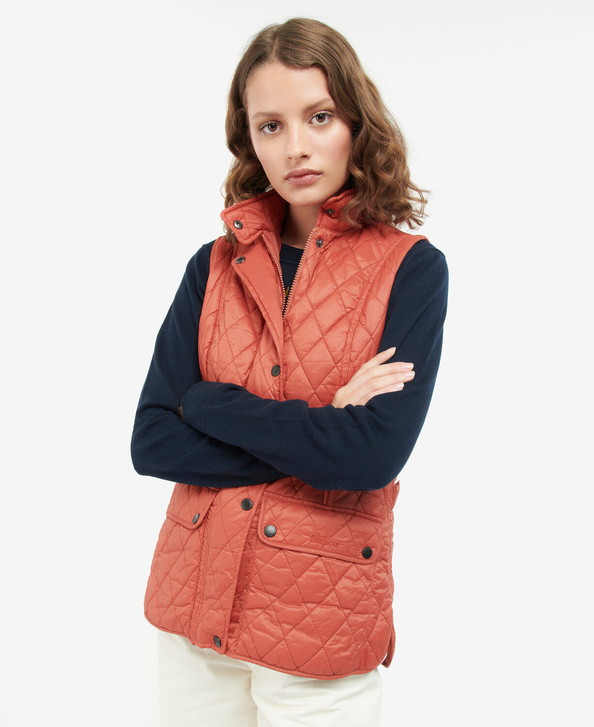 Barbour red clearance gilet womens