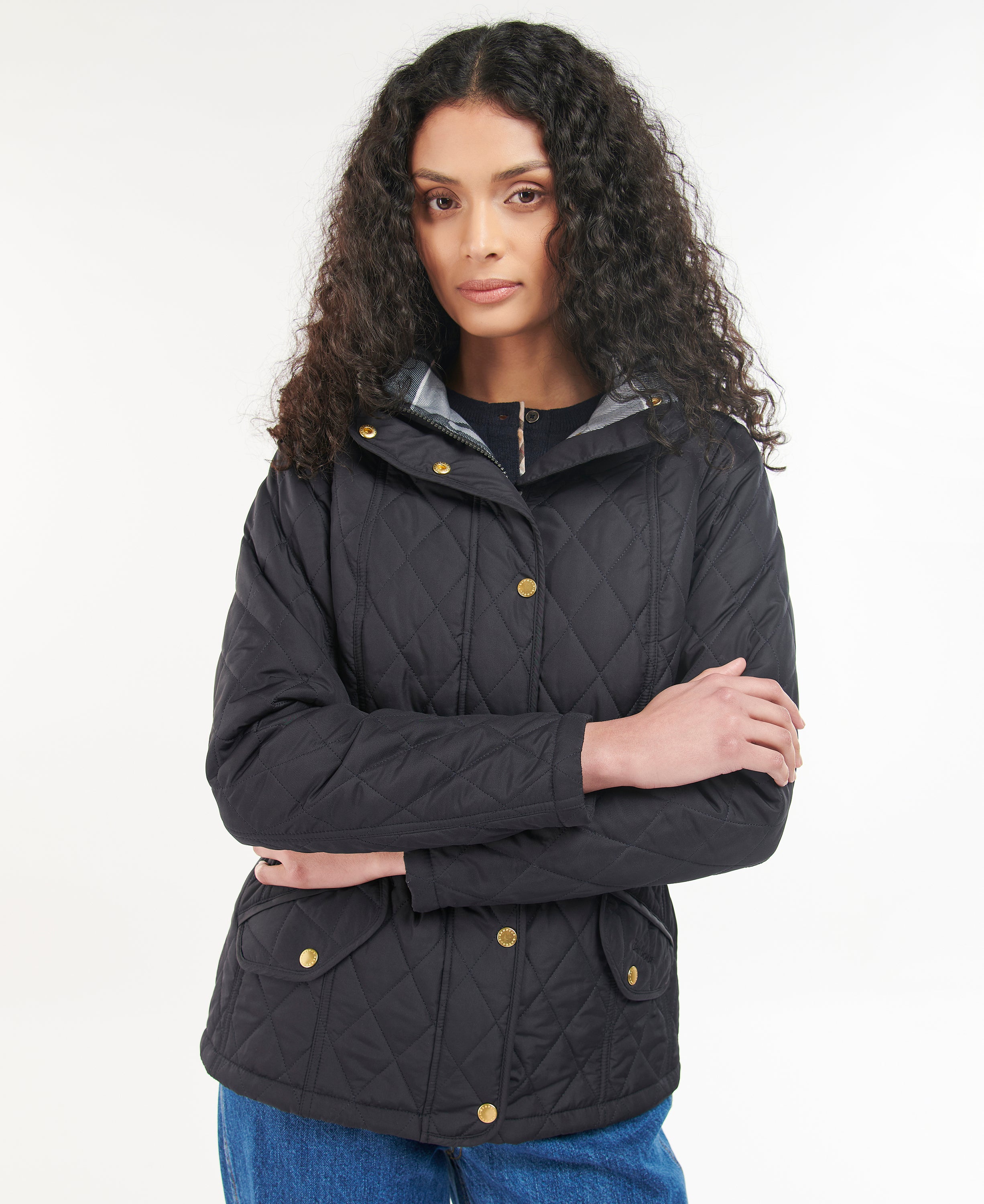 Womens barbour quilted on sale jacket with hood