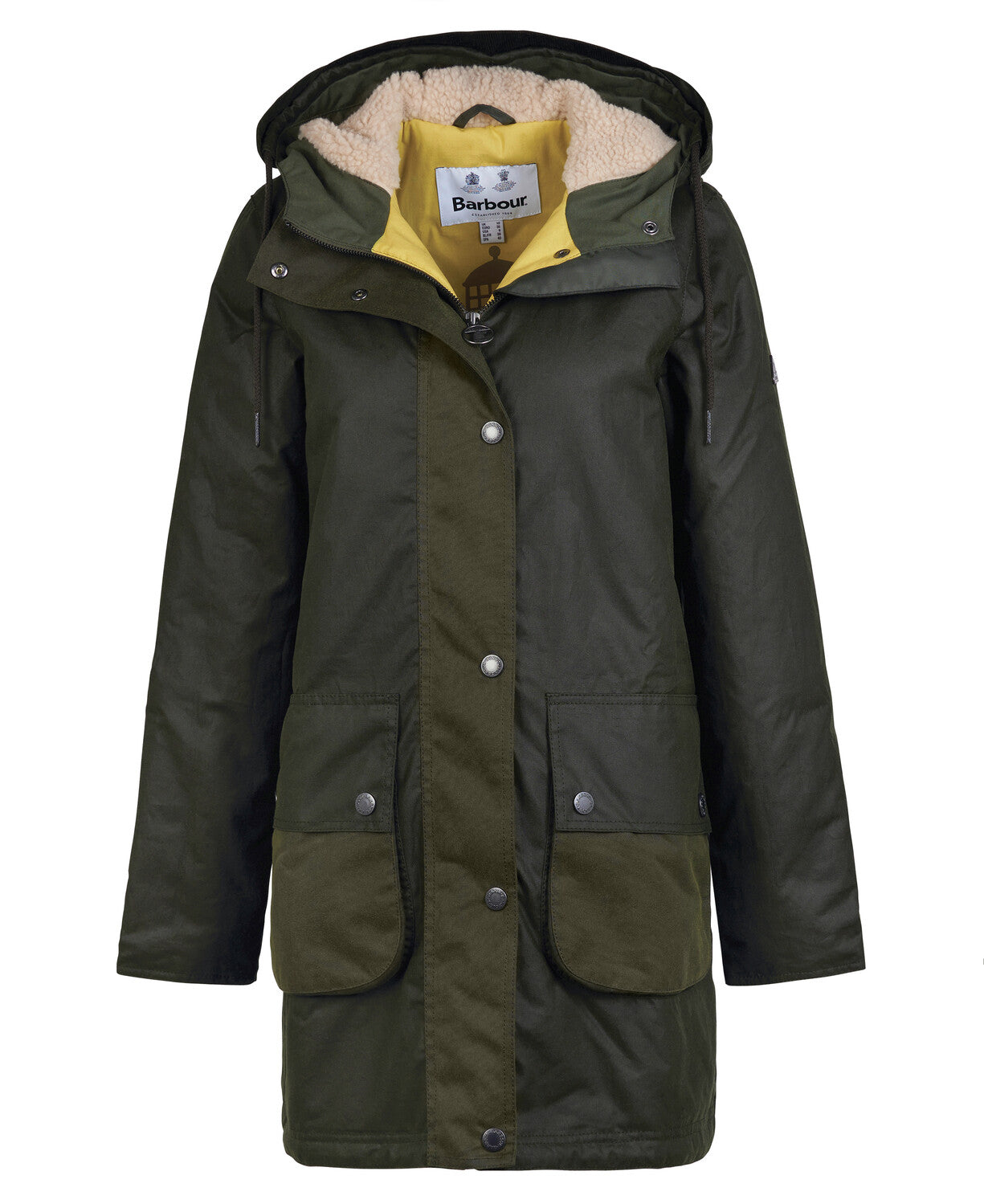 Barbour birches waxed cotton hooded online parka