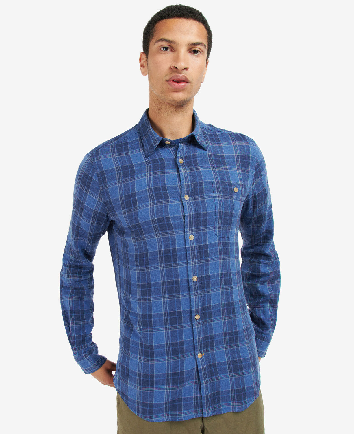 Barbour Arranmore Tailored Shirt - Inky Blue