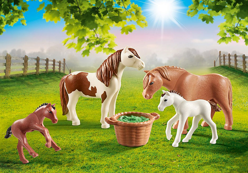 Playmobil Country Pony Farm Ponies with Foals 70682