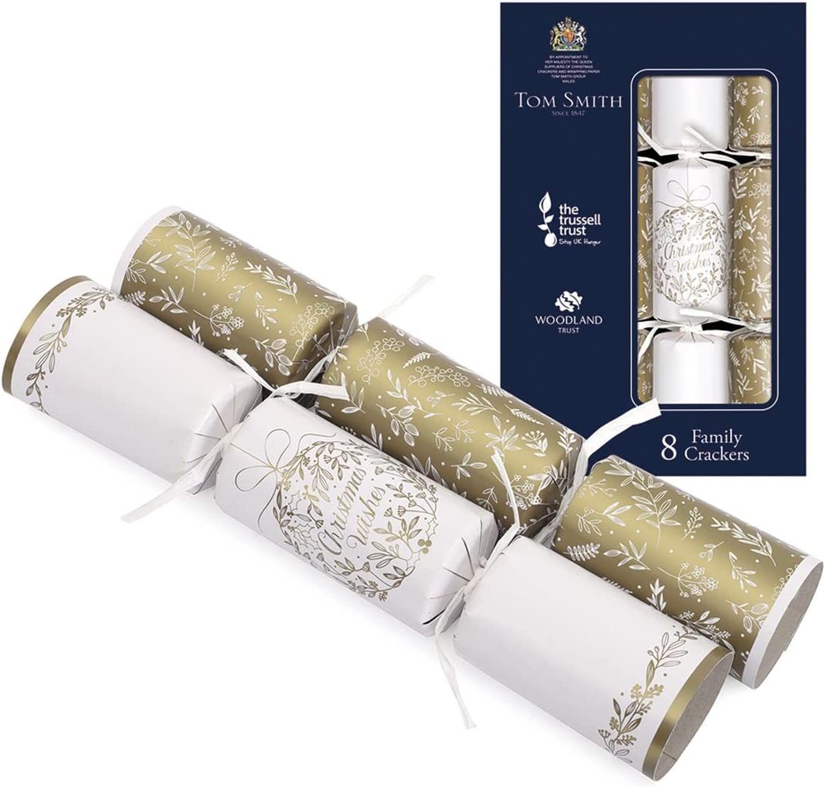 Tom Smith Family Christmas Crackers Gold 8-Pack